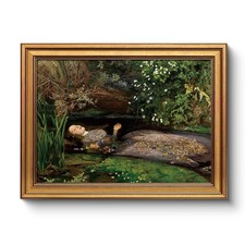 WHASAYART Vintage Gold Framed Canvas Wall Art for Home Decor, Ophelia John Evere picture