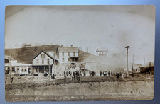 North Bessemer PA RPPC Fire Aftermath Crowd Smoking Ruins Vintage Postcard picture