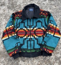 Vintage Pendleton Aztec Bomber 70s Navajo Beaver state Jacket Wool Size XL Rare picture