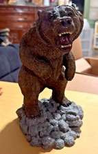 Living Stone Large Standing Grizzly Bear Roaring 9.5in picture
