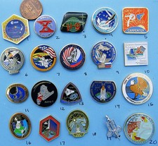 NASA enamel PIN lot of 20 - vtg ISS Space Shuttle Station Apollo Soyuz - Group B picture