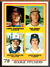 1978 TOPPS #703  ROOKIE JACK MORRIS TIGERS HOF EX / NM picture