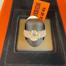 Moissanite 925 Sterling Silver 3.00ctw Oval Engagement Wedding Ring Size 6 $750 picture