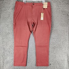 Tailor Vintage Pants Mens 44x30 Red Stretch Connecticut Originals Slim Fit *NWT* picture