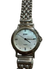 Boma Sterling Silver 925 Band and Case Wristwatch 7-7.5 Inch Bracelet picture