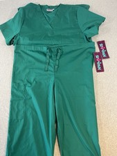 NWT Sivvan Unisex Classic Scrub Set V Neck Top/Drawstring Pants Green Size L picture