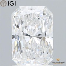 IGI Certified Radiant Cut 1.60 CARAT D Color VVS2 Clarity CVD Lab Grown Diamond picture
