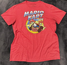 Mario Kart Since 92 Men's L Red Graphic Crew Neck Short Sleeve Tagless Tee picture