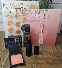 4pc NARS Mini Explicit Lipstick In 863, Mini Blush Orgasm X & 2 Sample Cards NIB picture