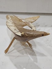 Vintage Hand-Carved Horn Sculpture Folk Art Eagle c.1920-50s - 11