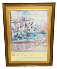 Vtg 1983 Vatican Collections Poster Raphael Framed Anti-Reflective Glass 42x32 picture