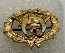 Vintage Shriners International Masonic Gold Tone Pin Brooch Lapel picture
