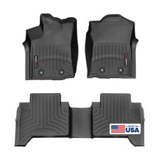 WeatherTech FloorLiner for 2018-2023 Toyota Tacoma - 1st & 2nd Row, Black picture