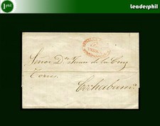 BOLIVIA FRANCA ROJA LA PAZ Cancel on Pre philatelic Cover 1860 picture