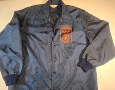Vintage University Of Illinois Fire Department Jacket Windbreaker 70's Large  picture