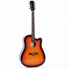 41‑Inch Cutaway Dreadnought Acoustic Guitar Sunset Mahogany Folk Guitar picture