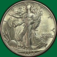 1935-S Walking Liberty Half Dollar Choice Almost Uncirculated AU+ Coin #40401 picture
