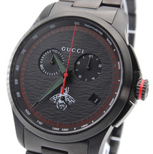 Gucci G-Timeless 44 MM YA126269 Men's Black Dial Stainless Steel Watch picture