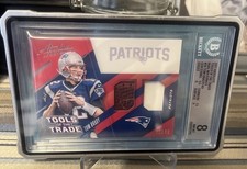 🏈Panini 2017 Absolute Tom Brady Patriots Tools of the Trade Double 23/49 POP 2 picture