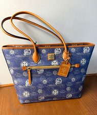 Dooney & Bourke Disney Mickey Mouse D23 Expo 2013 Large Blue Brown Tote Bag picture