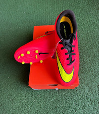 Nike Jr Hypervenom Phelon FG Kids' Soccer Shoe - BRIGHT CRIMSON/VOLT picture