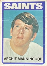 1972 Topps Archie Manning #55 Rookie New Orleans Saints Football picture