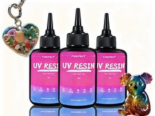 300g UV Resin Kit Super Clear Fast Cure Low Odor Jewelry DIY Crafts (3X 100g) picture