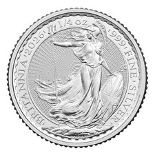 2026 Great Britain Silver Britannia 1/4 oz 50 Pence - BU picture
