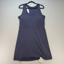 Fabletics On-The-Go Built-In Bra Dress Women 2X Navy Active Racerback DS2252128 picture