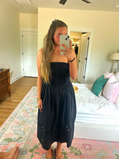 Anthropologie Black Strapless dress Size S picture