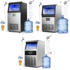VEVOR Commercial Ice Maker 90/120/130/150/265/440 lbs/24h Ice Cube Machine Bar picture