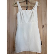 Lulus Blissfully Beaming White Sleeveless Bow Mini Dress Party Backless Medium picture