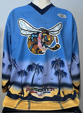 Athletic Knit Size 2XL Rio Grande Killer Bees Bo Cheesman Hockey Jersey Signed picture