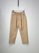 Ballantyne Women’s Beige Belted Pleated Trousers IT40 UK8 BNWT Made In Italy picture