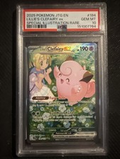 Pokemon 2025 Lillie's Clefairy ex 184/159 SIR Journey Together GEM MINT PSA 10 picture