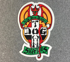 Dogtown Red Dog Design Skateboard Sticker 4 inches picture