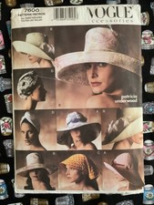 *VTG/OOP* VOGUE 7600 Hats Sewing 4 Patterns Sun with Brim Turban Kerchief UNCUT picture