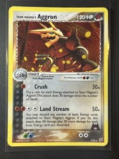 Team Magma's Aggron 7/95 Team Magma vs Team Aqua Holo English Pokemon LP 2004 picture