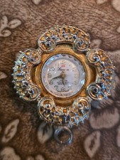 Vintage Lucerne Swiss Made Floral Gold Pendant Watch picture