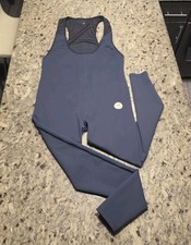 Tracksmith NDO Running Bib Tights Men's Large EUC Like New Navy Wool Blend picture