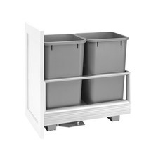 Rev-A-Shelf 5149-1527DM-217 Dual 27 Quart Pullout Waste Can w/ Rev-A-Motion picture