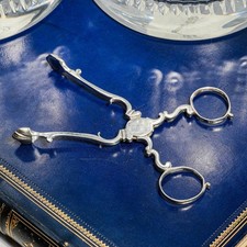 English Georgian Antique Sterling Silver English Sugar Nips Tea Tongs picture