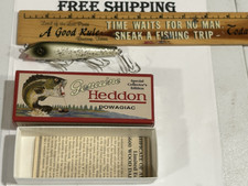 Heddon Dowagiac Collector’s Edition Darting Zara X6600W-SS wood fishing lure NOS picture