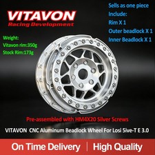 VITAVON  CNC Aluminum Beadlock Wheel For Losi 5ive-T E 3.0  5ive-T G 3.0 picture