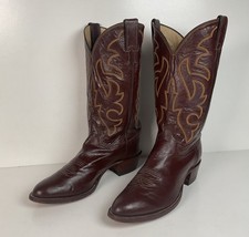 Vintage Justin Pig Skin Cowboy Boots | Wild Boar | USA Made | Men’s 10 D picture