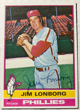 Jim Lonborg Signed 1976 Topps #271 2026 HA Retrograph 4 Phillies picture