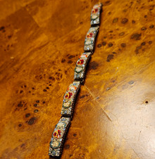 Vintage Italian Micro Mosaic Panel Bracelet 1920-1920 Made In Italy (READ BELOW) picture