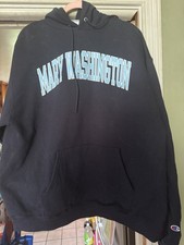 Champion Men’s Black Pullover Hoodie Graphic Logo Drawstring Pockets picture
