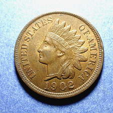 1902 Indian Cent  Borderline Uncirculated  Brown picture