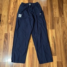 Gymshark Heritage pumper Pants Navy Blue Mens Small Straight Leg Athletic picture